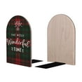 thumbnail image 2 of Naloa Wonderful Time Christmas 2 Pcs Bookend Large Capacity Office Book Ends for Home Office Library School Study Decoration, 2 of 8