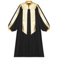 thumbnail image 3 of Haitryli Unisex Kindergarten Preschool Graduation Gown Color Block Choir Robes Church Baptism Costume Black 10, 3 of 5