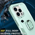 thumbnail image 5 of Nalacover For iPhone 14 Pro Slim Case,Luxury Hybrid Hard PC and TPU Rugged Bumper 3-In-1 Rotatable Magnetic Ring Kickstand Four Corner Guard Shockproof Anti-Scratch Back Phone Cover.Green, 5 of 11