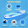 thumbnail image 4 of Inflatable Stand Up Paddle Board for Adult All Skill Levels- 10'4" Ultra-Light SUP Paddleboard with Durable Non-Slip Deck and Paddle Board Accessories Fins, Adjustable Paddle, Pump, Backpack, Leash, 4 of 7