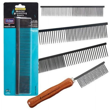 Master Grooming Tools Xylan Combs — Coated Combs for Grooming Dogs - Medium/Coarse, 7½"