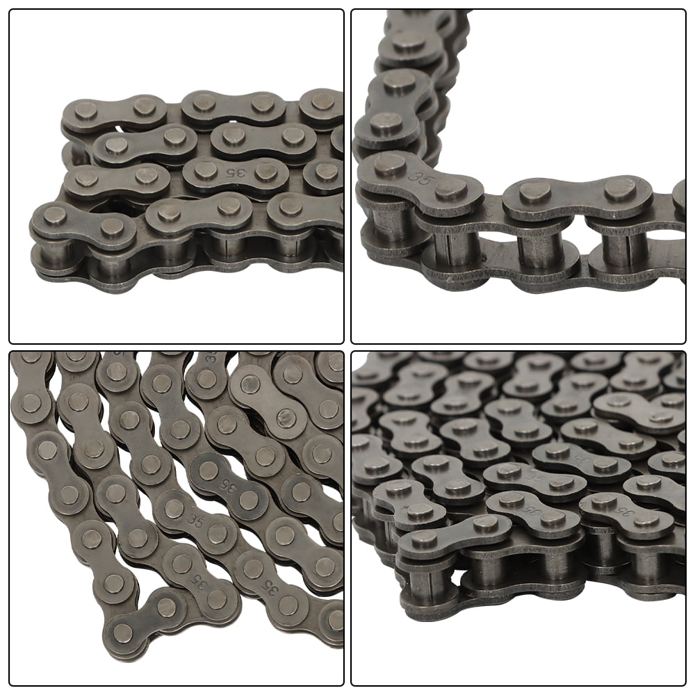 35 Roller Chain 5ft with Free Connecting Link - Heavy Duty for Go Kart, Mini Bike