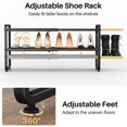 Expandable Metal Shoe Rack for Closet, Entryway & Garage, 2-Tier ...