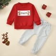 thumbnail image 2 of Gubotare Baby Boy Christmas Outfit Newborn Newborn Baby Boy Clothes Fall Winter Outfits, Outfits Infant Gifts for Boys 6 12 Months (Red,6-12 Months), 2 of 9