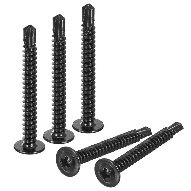 Tornillos autorroscantes de cabeza Phillips Uxcell, 50 piezas #10x1-3/4" para metal