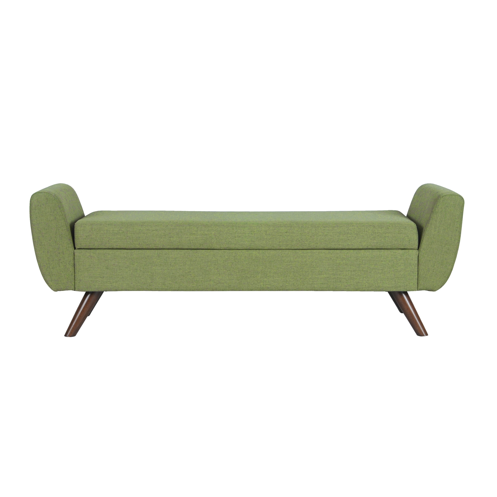 HomePop Modern Storage Bench, 60"W x 18"D x 21"H, Olive Green