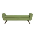 thumbnail image 6 of HomePop Modern Storage Bench, 60"W x 18"D x 21"H, Olive Green, 6 of 12