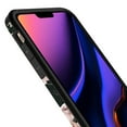 thumbnail image 3 of iPhone 11 Case, Kaesar Slim Hybrid Dual Layer Shockproof Hard Cover Graphic Fashion Cute Colorful Silicone Skin Cover Armor Case for iPhone 11 (Black Marble Flower), 3 of 5