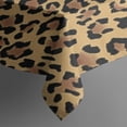 thumbnail image 3 of Brown and Black Leopard Print Rectangle Tablecloth 60"x84",Waterproof Polyester Rectangle Table Cloth, Wipeable Spillproof Polyester Tablecloth for Dining, Camping, Indoor and Outdoor, 3 of 5