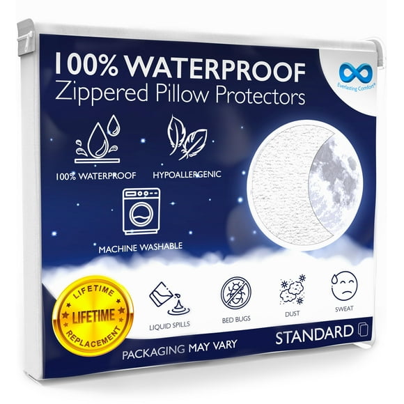 Protector de almohada impermeable Everlasting Comfort Standard (paquete de 2)