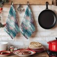 thumbnail image 6 of Vintage Bohemia Kitchen Towels Set of 3, Abstract Minimalist Art Teal Red Absorbent Dish Towels for Kitchen, Microfiber Hand Towel, Quick Drying Tea Towel for Cleaning Decorative Dishcloths, 6 of 7