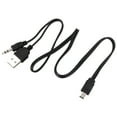 thumbnail image 4 of USB 2.0 to Mini A Male 3.5mm Jack Plug Audio Data Cable 45cm 2 Pcs, 4 of 8