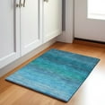 thumbnail image 4 of Dalyn Rugs Machine Washable Indoor/Outdoor Chantille Teal 1'8" x 2'6" Rug, 4 of 7