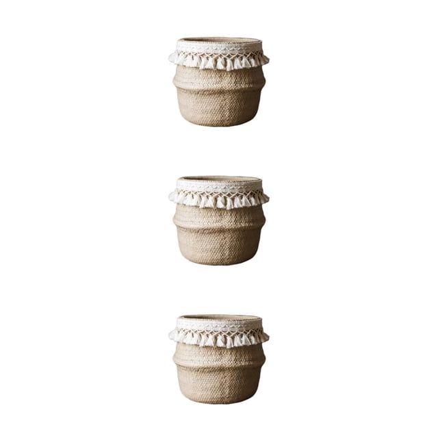 tssuouriy Hypoallergenic Basket Rattan Allergy-prone Individuals Reusable Breathable Type 1 3Set