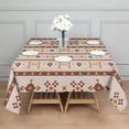 thumbnail image 3 of Brown Ethnic Arrow Pattern Square Tablecloth,Waterproof Square Table Cover,Wipeable Spillproof Washable Table Cover for Home Kitchen Party Decor 60"x60"(152x152cm), 3 of 6