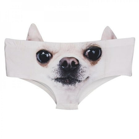 

Greyghost Cute Womens Briefs Cat Dog Pig Animal Print Kawaii Ear Panties Lady Sexy Low-Rise Seamless Panties Thongs H