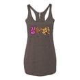 thumbnail image 3 of Peace Love Baseball Sports Tri-Blend Racerback Tank Top, Brown, Small, 3 of 5
