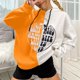 thumbnail image 2 of Sudadera Para Mujer, Sudaderas Con Capucha de Cuello Redondo de Gran Tamaño, Jersey de Otoño E Invierno, Abrigo Holgado de Costura Con Estampado de Estilo Punk Oscuro Odeerbi ODB138336, 2 of 5