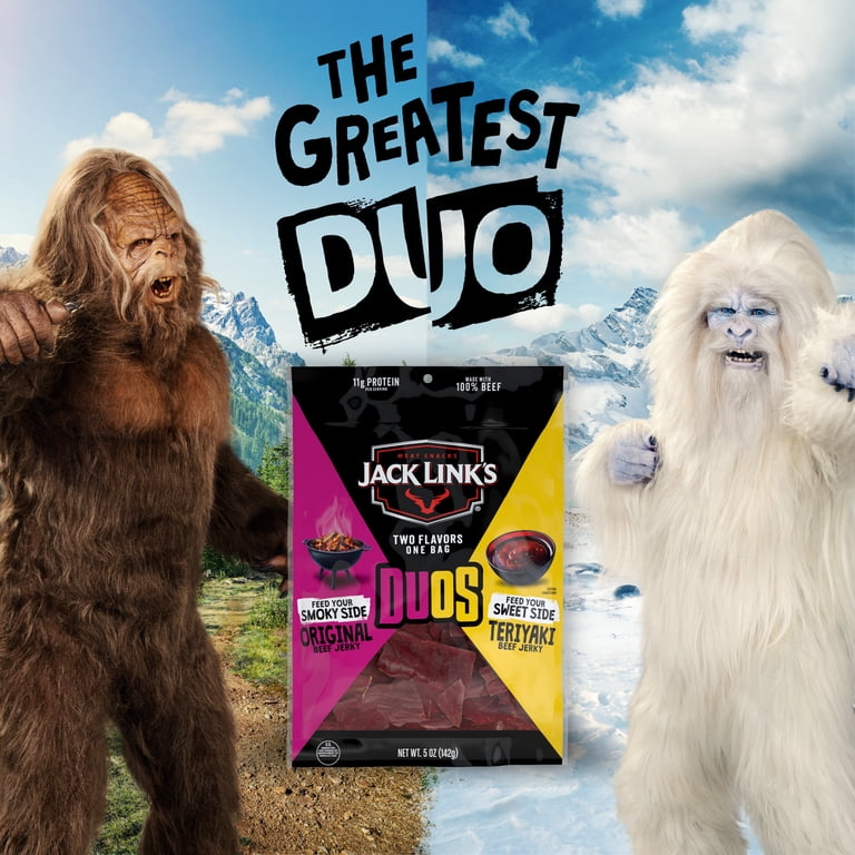 Jack Link's DUOS Original and Teriyaki Beef Jerky, 5 Ounce, 11g of