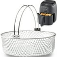 Niyofa 21CM Air Fryer Mesh Basket 304 Stainless Steel Steamer Basket