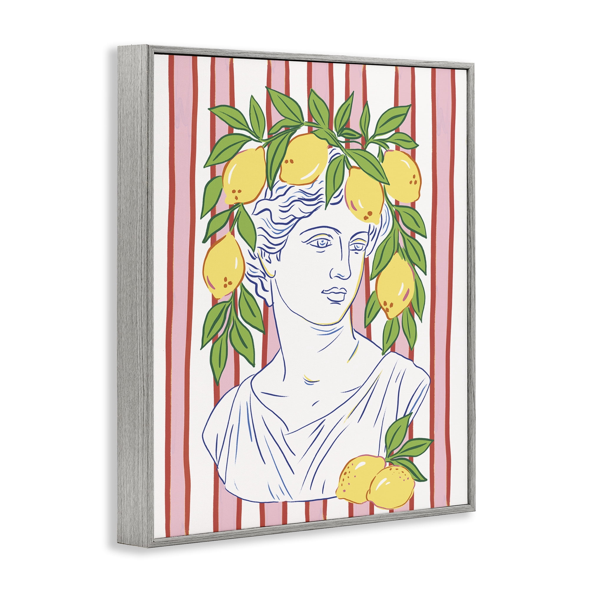 Stupell Industries La Limona Sculpture Face Gray Framed Giclee Art, design by Radhika Modi