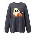 thumbnail image 4 of Futezty Halloween Crewneck Sweatshirts for Women Funny Graphic Pullover Lightweight Fall Long Sleeve Tops, 4 of 4