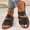 Black, variant on Caywon Women's Flat Sandals Slip on Sandals Two Strap Casual Summer Slide Shoes Casual Open Toe Two Bands Elastic Fashion Slide Flat Sandal