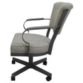 thumbnail image 3 of Miami Swivel Caster Chair - Portwood Ash Fabric - Gray Metal, 3 of 3
