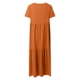 Womens Oversized Baggy Cotton Maxi Dresses Summer Loose Beach V Neck