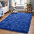 thumbnail image 1 of Alfombra Zentavio azul de 91 x 152 cm, suave y lavable, para habitación de niños, 1 of 7