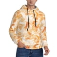 thumbnail image 2 of Kdxio Watercolor Sea Shells Print Mens Casual Hooded Collar Drawstring Hoodies Pullover Sweatshirts Casual Long Sleeve Shirts-Medium, 2 of 7