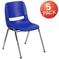 thumbnail image 2 of Flash Furniture Kids Plastic/Chrome Stacking Chair (5 Pack), Navy Plastic/Chrome Frame, 2 of 4