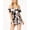 Black Pink, variant on Be Bop Juniors' Printed Cold-Shoulder Romper (Black Pink, S)