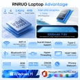 thumbnail image 5 of RNRUO 15.6 inch Windows 11 Laptops New Intel 6500Y 8GB RAM 256GB ROM, FHD Display Type-C PD WiFi 5 BT5.0, Long Battery Life Netbook Laptop Computer for Kids, Student, Business, 5 of 12