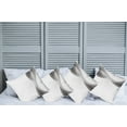 thumbnail image 6 of Ambesonne Grey Throw Pillow Cover 4 Pack, Wavy Stripes and Flowers, 18", Grey Pale Grey White, 6 of 6