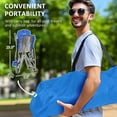thumbnail image 4 of Set of 2 Folding Beach Chairs with Mesh Back, Carry Bag and Cup Holder for Outdoor Camping Lawn Sports Picnic Dark Blue, 4 of 12