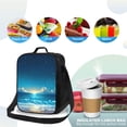 thumbnail image 4 of Pofeuu Night Sky Beach Scene Print Lunch Bag Women Insulated Lunch Box Reusable Leakproof Large Spacious Cooler Tote for Women Men, 4 of 7