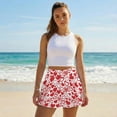 thumbnail image 4 of SEANATIVE Women Athletic Skort with Built-in Shorts Pockets Pleated Tennis Skirts Lightweight Stretchy Breathable Golf Pickleball Workout Active Skort, M, Heart-shaped Pattern White Red, 4 of 7