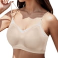 thumbnail image 2 of Lixiuxyad Front Closure Floral Lace Bra Comfortable Support Underwire T Shirt Bralette Soft Wireless Everyday Wear,Bras for Women Yellow 38, 2 of 5
