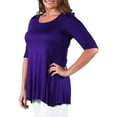 thumbnail image 2 of Women's Plus Size Elbow Sleeve Tunic, 2 of 4