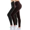 thumbnail image 1 of MixMatchy Women's Soft Fleece Lined High Waist Solid Leggings, 1 of 5