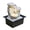 A, variant on Lypsnake Tabletop Fountain with Layered Textured Bowls, 3 Tier Desktop Waterfall with LED Lights & Quiet Recirculating Pump, Water Fountain For Home Office Desk Meditation & Relaxation Decoration