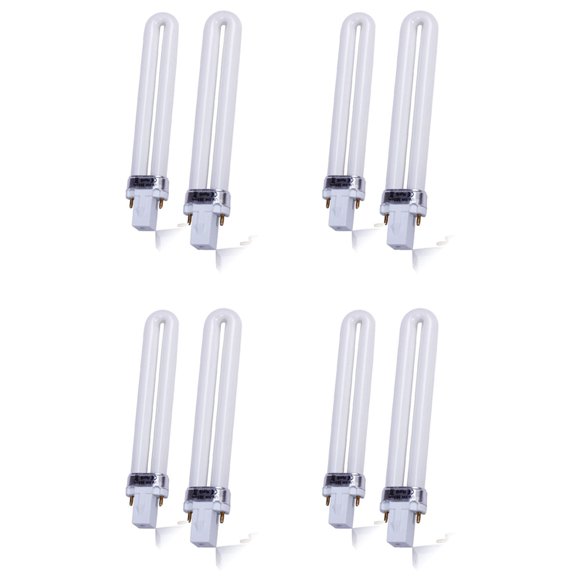 New Electronic 8Pcs 365Nm 9W Nail Dryer UV Lamp Light Bulb Tube Replacement Art Nail Polish Manicure