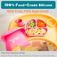 thumbnail image 3 of Suction Plate for Toddlers | BPA Free, 100% Food-Grade Silicone | Microwave, Dishwasher and Oven Safe | Stay Put Divided Baby Feeding Bowls and Dishes for Kids and Infants, 3 of 7