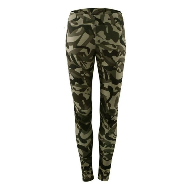 blue camo yoga pants