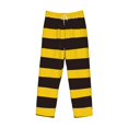 thumbnail image 4 of Xecao Bee Stripe Men's Straight Lounge Pajama Pants: The Ultimate in Comfortable Sleepwear, 4 of 9