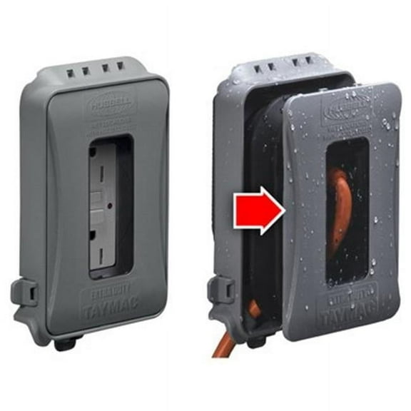 Outlet Cover 1 Gang Expandable, Gray