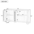 thumbnail image 4 of Tcbosik 4 Doors Sideboard Buffet Cabinet with Adjustable Shelves, Modern Accent Cabinet, Storage Cabinet for Kitchen, Living Room, Dining Room, Black, 4 of 9