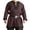 Brown, variant on Men's Renaissance Viking Tunic Long Sleeve Medieval Shirt Vintage V Neck Pirate Costume Classic LARP Top for Halloween Themed Party Cosplay Festivals, S-5XL