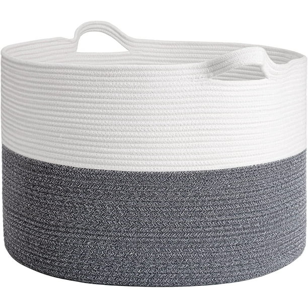 YOUPINS Nesting Cotton Rope Storage Basket Set, 3Pcs Shelf Storage